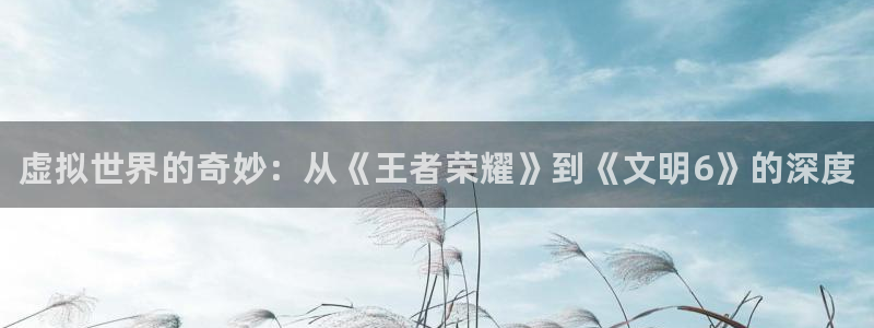天美娱乐网页登录入口：虚拟世界的奇妙：从《王者荣耀》到《文明